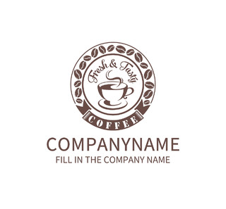 咖啡标志logo模板设计咖啡馆logo咖啡logo